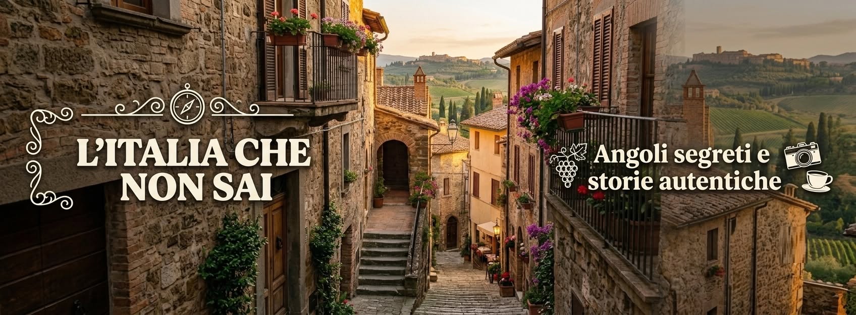 Borgo italiano al tramonto: copertina della raccolta Roma o Firenze?