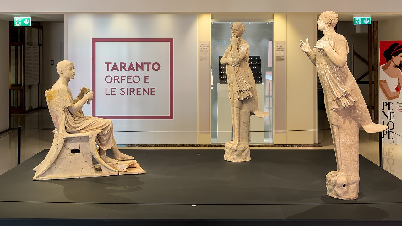 Il gruppo di Orfeo e le Sirene al Museo MArTA di Taranto