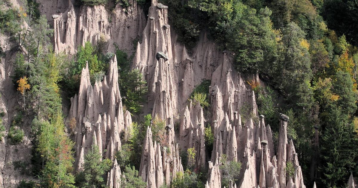 Le piramidi di terra di Longomoso sull'altopiano del Renon sopra Bolzano